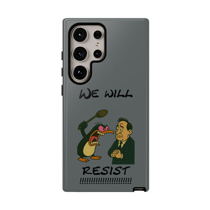 Phone Case - "We Will Resist" Cartoon Protest Design