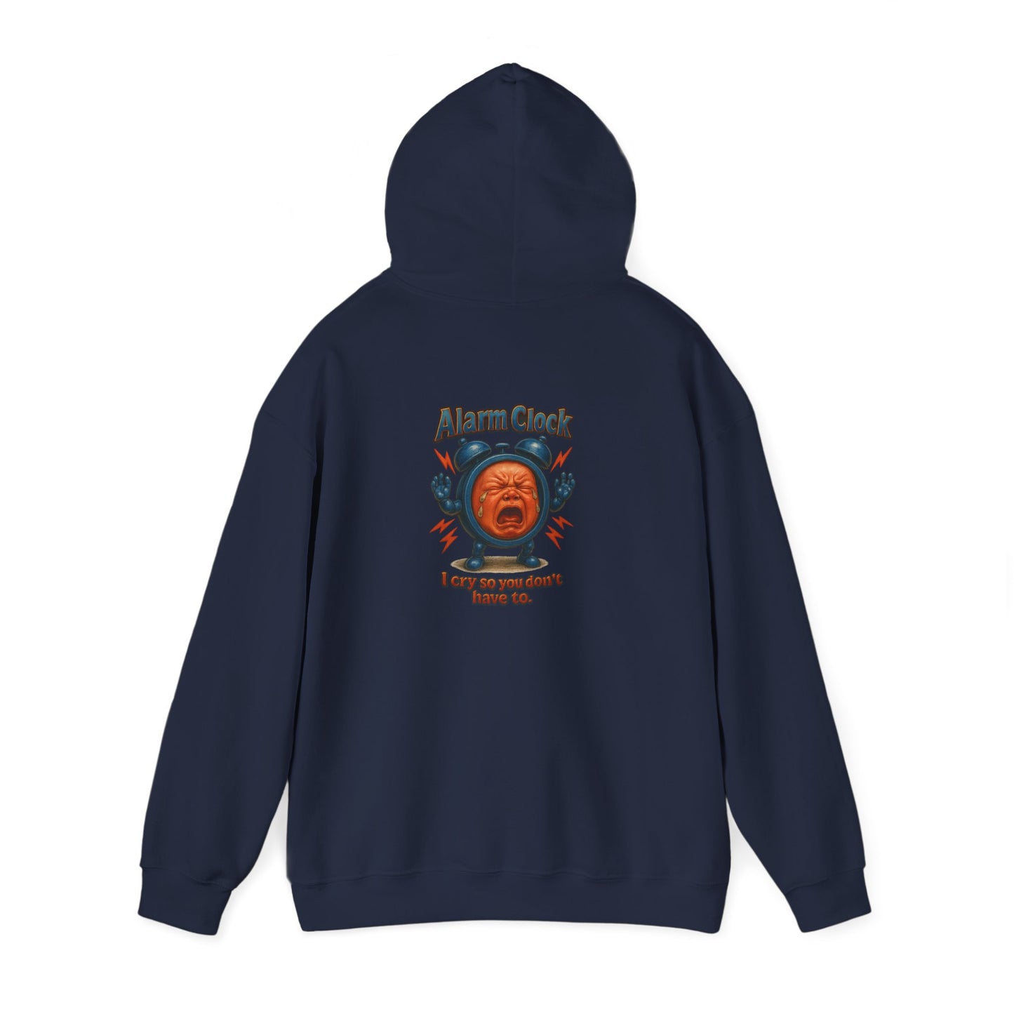 Angry Baby Graphic Hoodie - "Alram Clock" Retro Illustration Pullover