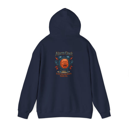 Angry Baby Graphic Hoodie - "Alram Clock" Retro Illustration Pullover
