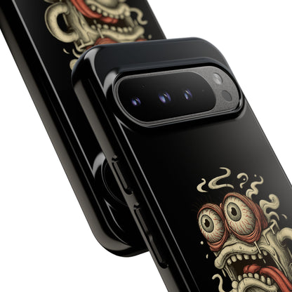Tough Cases: Retro Hot Coffee Monster Phone Case — Funny 'If Your Mug...' Quote