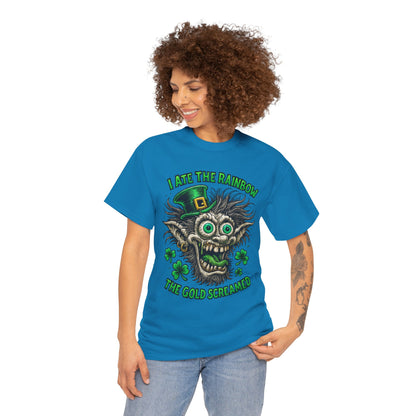 I Ate the Rainbow The Gold Scream'd T-Shirt | Creepy Leprechaun St. Patrick's