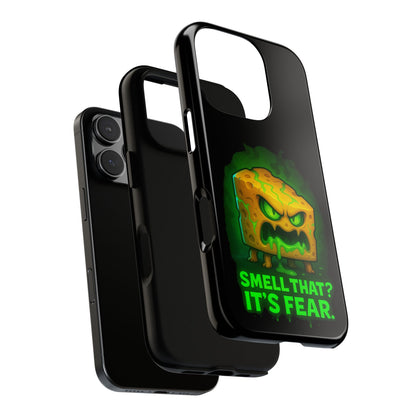 Phone Case — 'Smell That? It's Fear.' Spooky Cheese Monster Protective Case