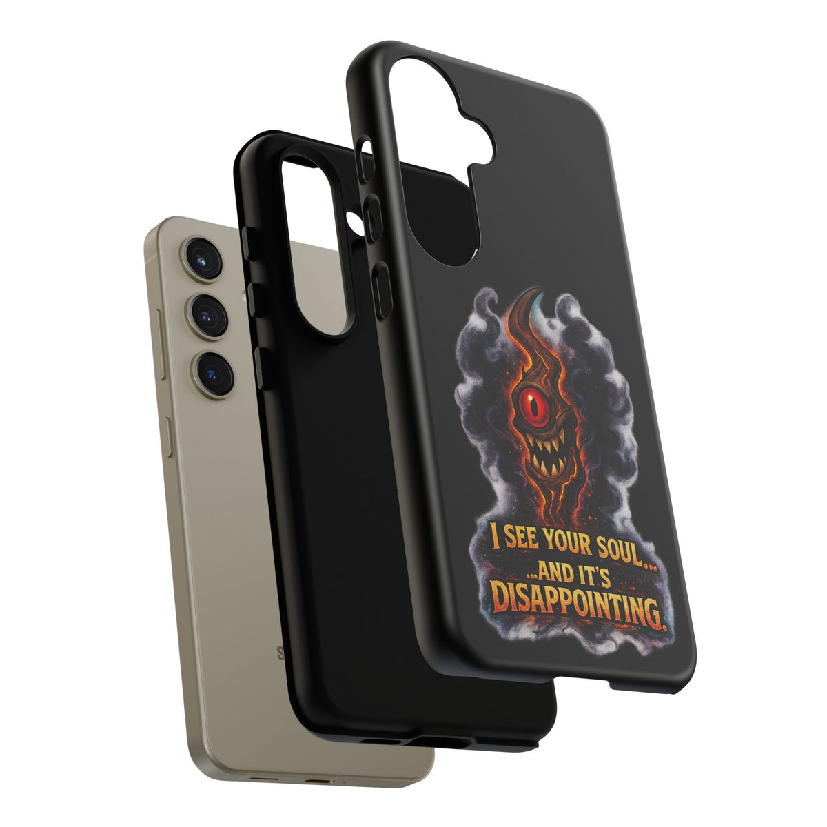 Phone Case — Fiery One‑Eye Demon with "I See Your Soul... And It's Disappointing"