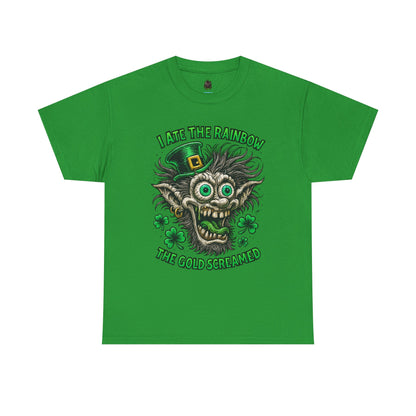 I Ate the Rainbow The Gold Scream'd T-Shirt | Creepy Leprechaun St. Patrick's
