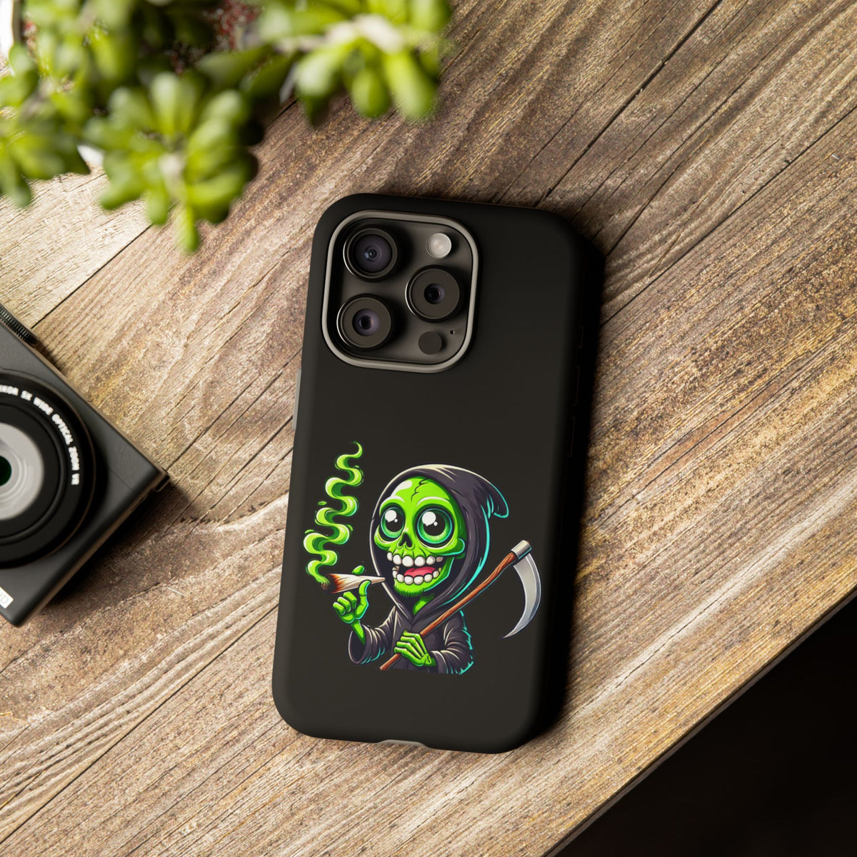Grinning Green Reaper Phone Case