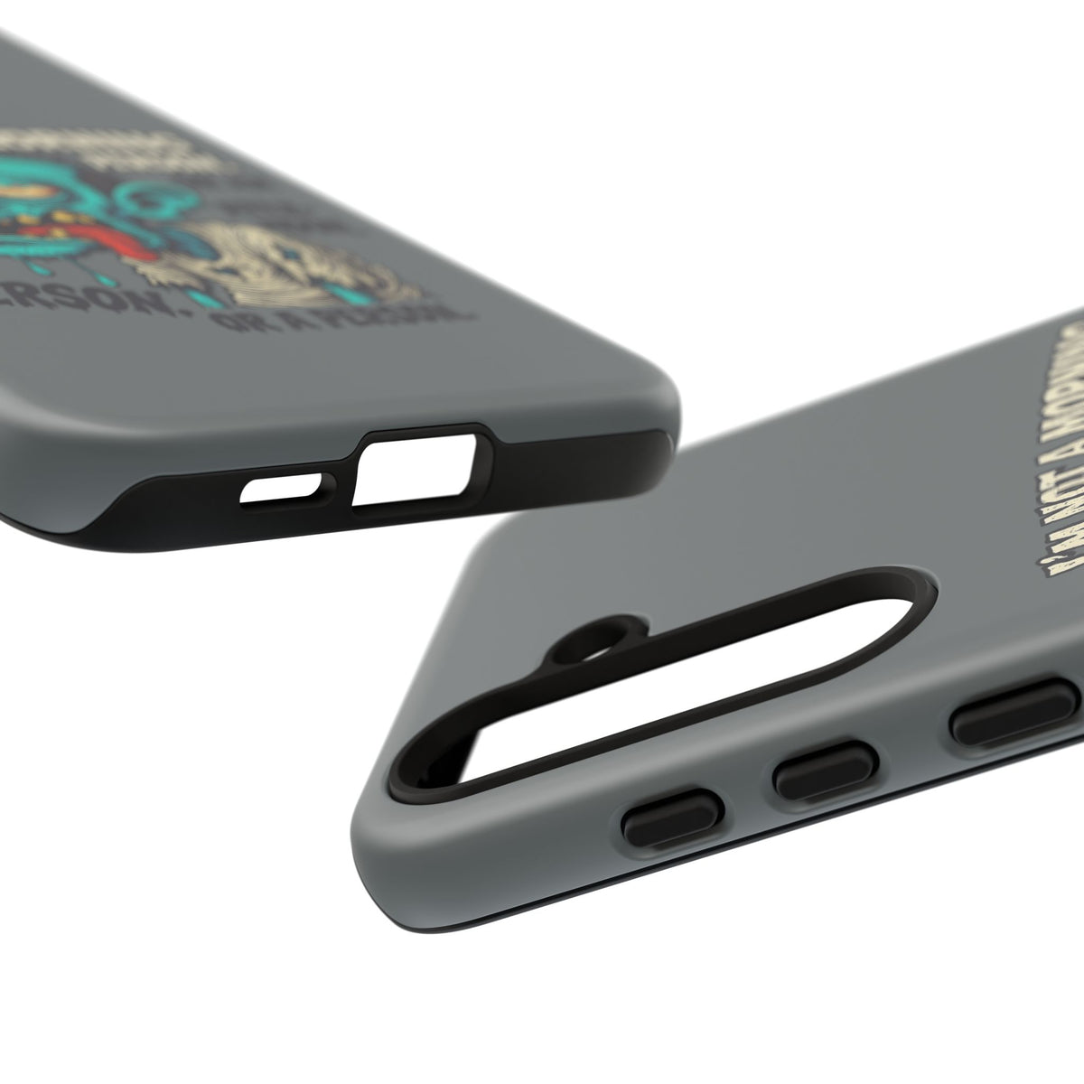 Funny Zombie Phone Case — "I'm Not a Morning Person" Graphic Tough Case