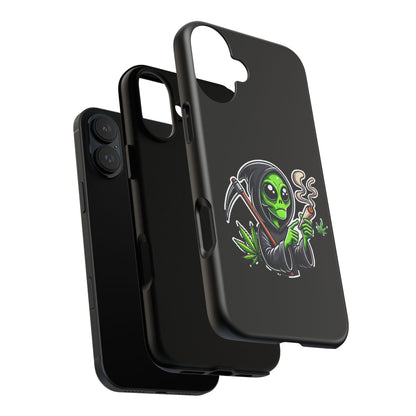 Reaper Alien Phone Case – Cute Grim Reaper Smoking Weed iPhone Case