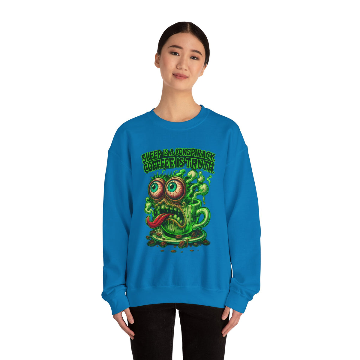 Sleep Is a Conspiracy Coffee Creature Crewneck