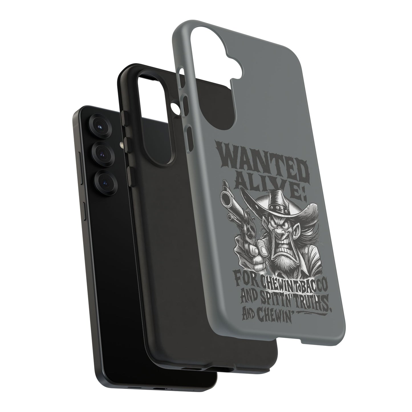 Phone Case — "Wanted Alive!" Cowboy Chewin' Tobacco Graphic