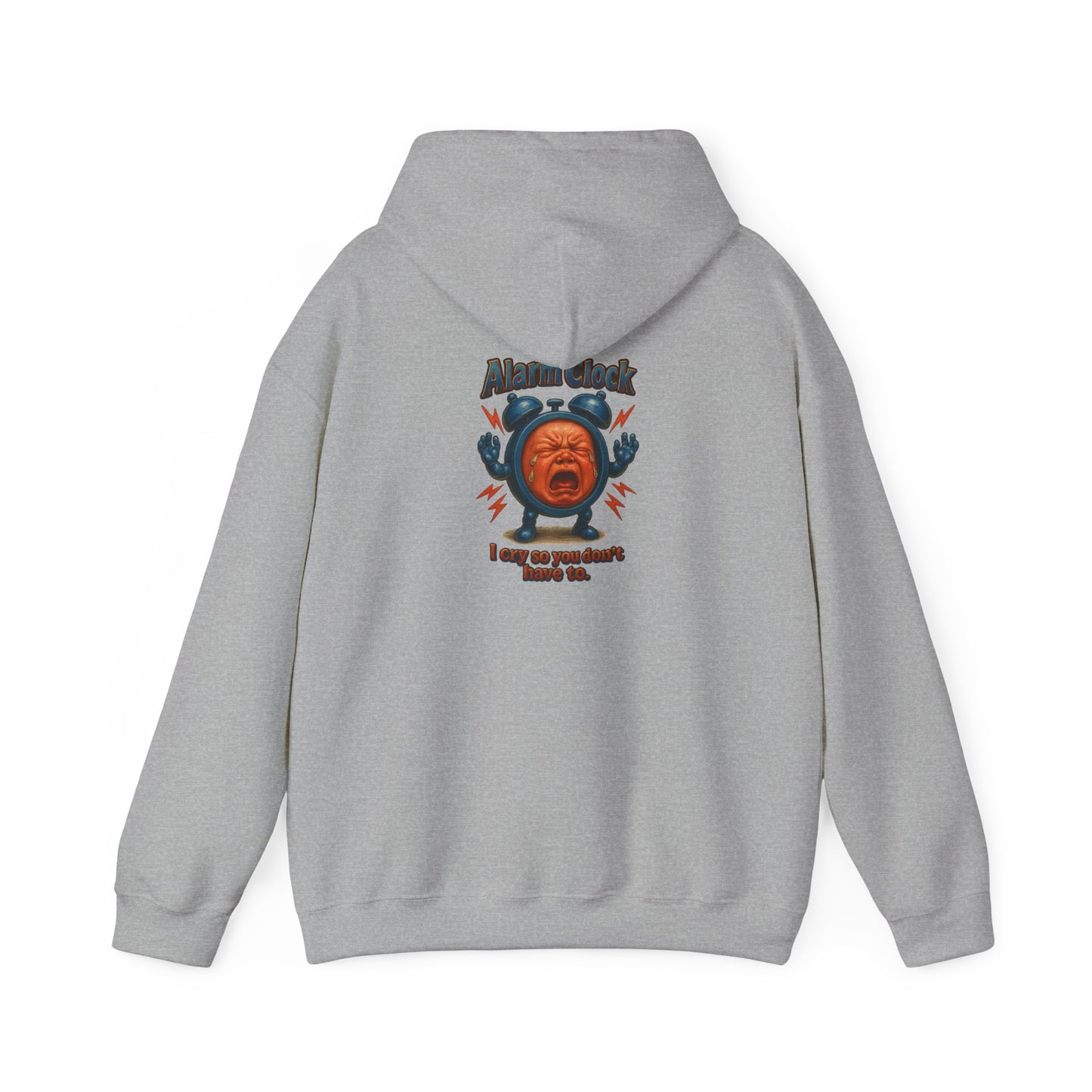 Angry Baby Graphic Hoodie - "Alram Clock" Retro Illustration Pullover
