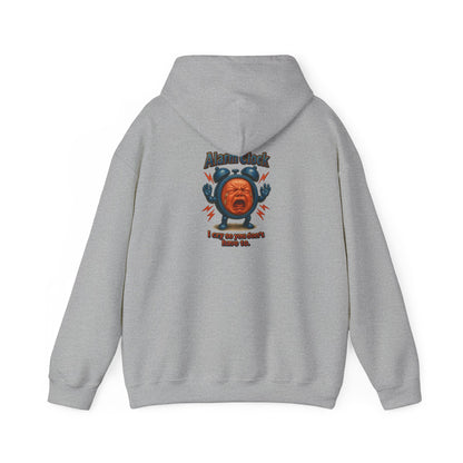 Angry Baby Graphic Hoodie - "Alram Clock" Retro Illustration Pullover