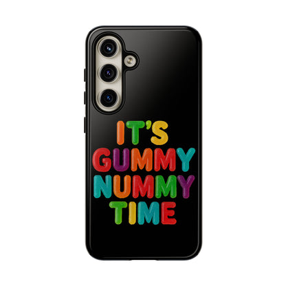 Phone Case — "It's Gummy Nummy Time" Colorful Candy Lettering Protective Case