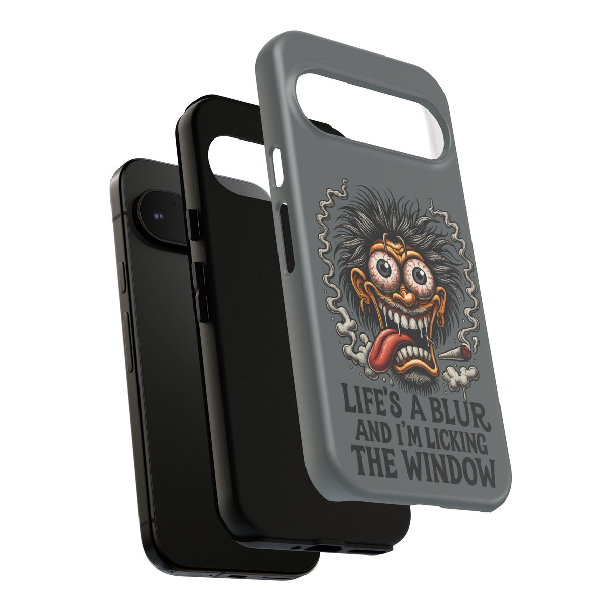 Phone Case — 'Life's a Blur and I'm Licking the Window' Funky Monster Graphic