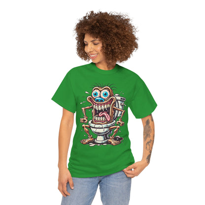 Crazy Toilet Monster T-Shirt — Funny Gross Cartoon Tee