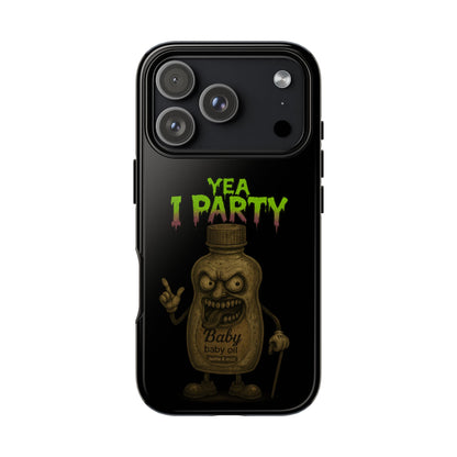 Phone Case — 'Yea I Party' Creepy Baby Bottle Graphic