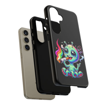 Alien Smoking Rainbow Joint Phone Case — Cute Psychedelic Cannabis iPhone Cover