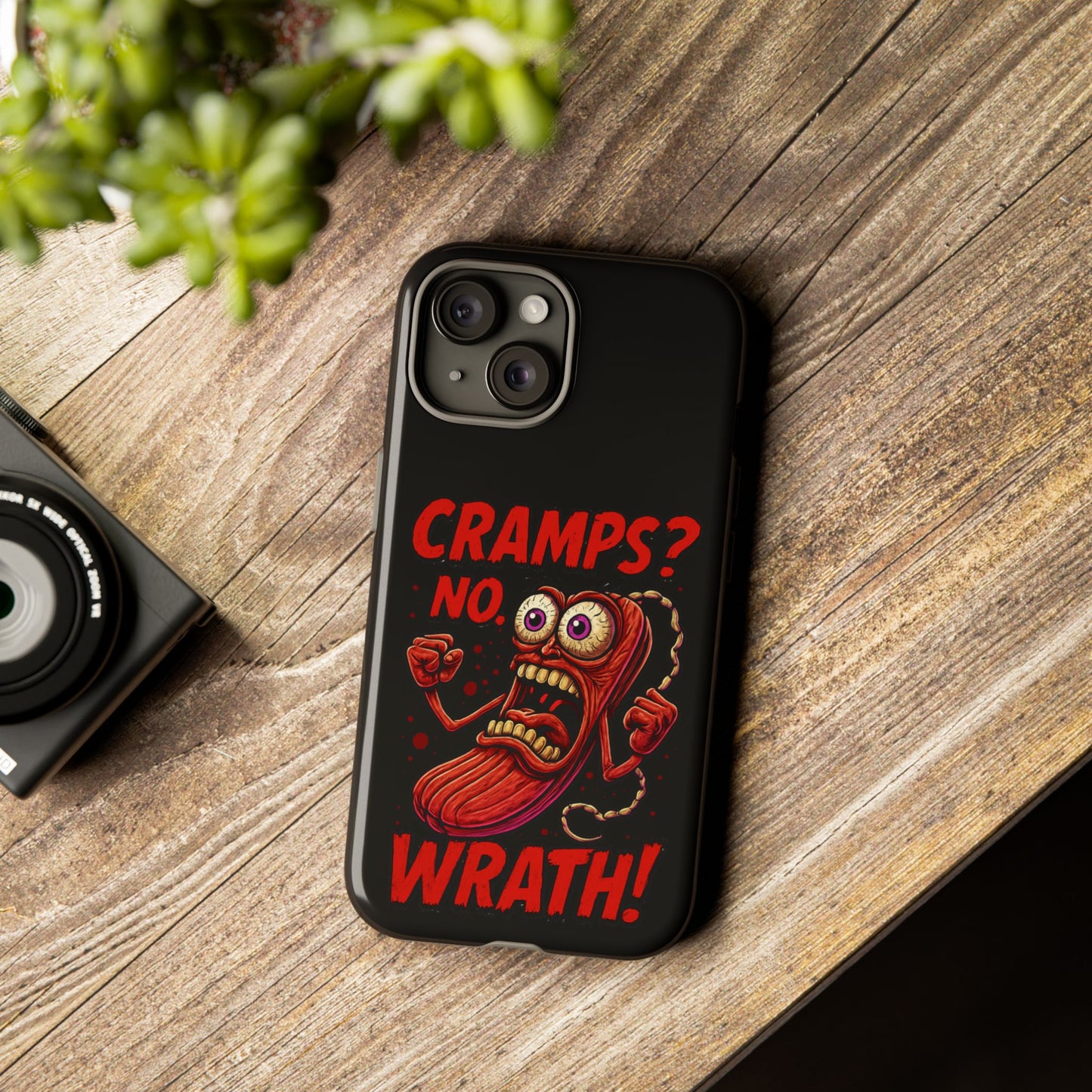 Phone Case — "Cramps? No, Wrath!" Retro Hot-Pepper Graphic