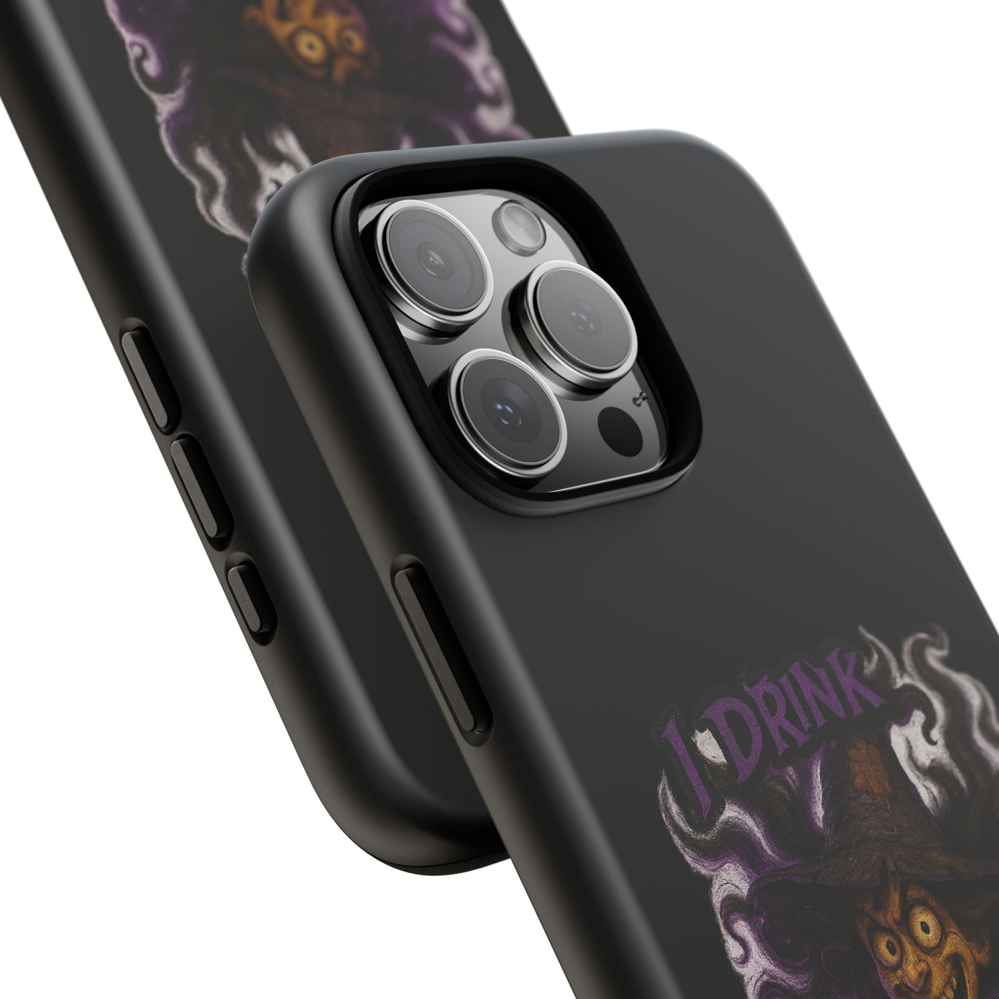 Phone Case — Witch Illustration "I Drink, Can't Pronounce" Protective Cover