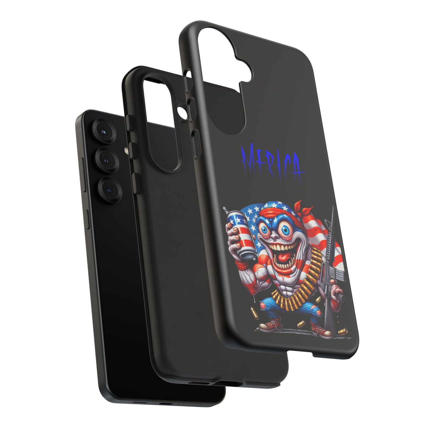 Phone Case — Patriotic 'Merica Clown with Flag, Beer & Rifle