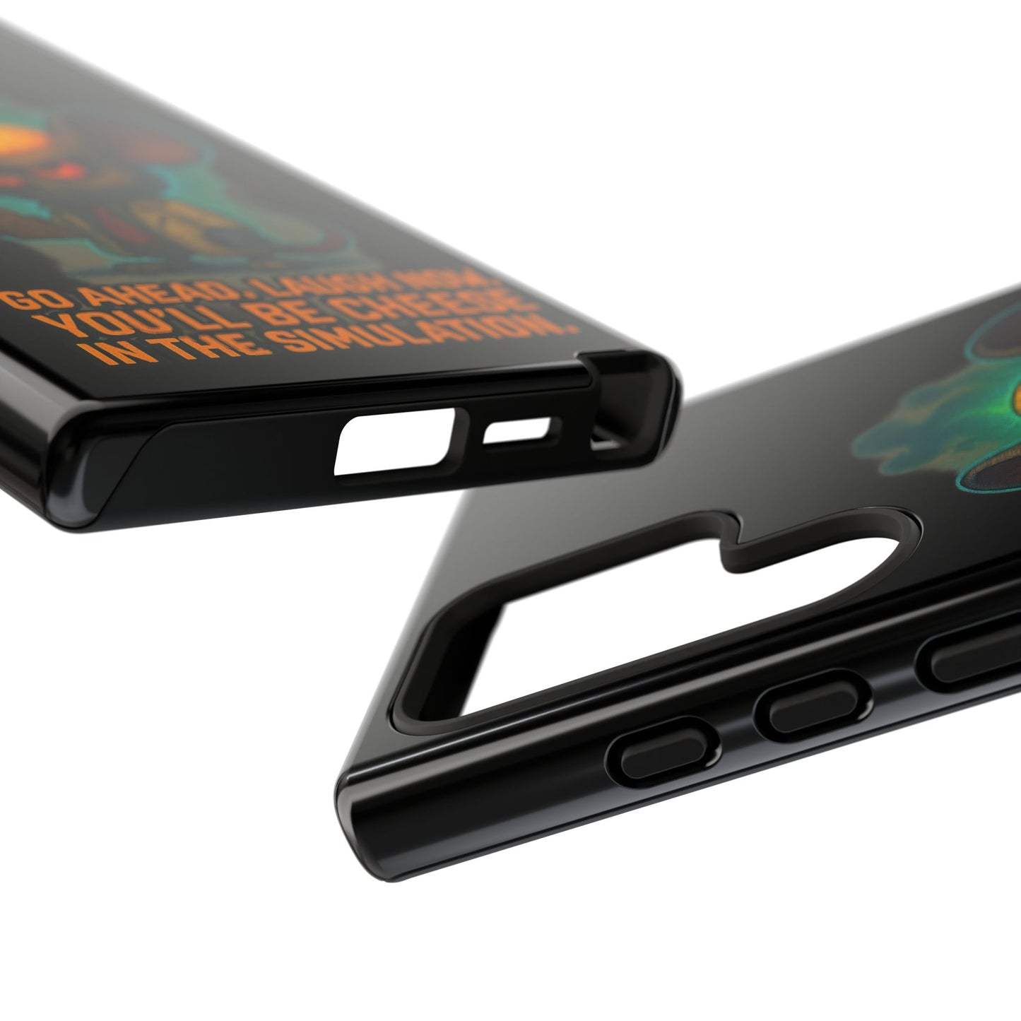 Phone Case — 'You'll Be Cheese in the Simulation' Angry Detective Mouse Graphic