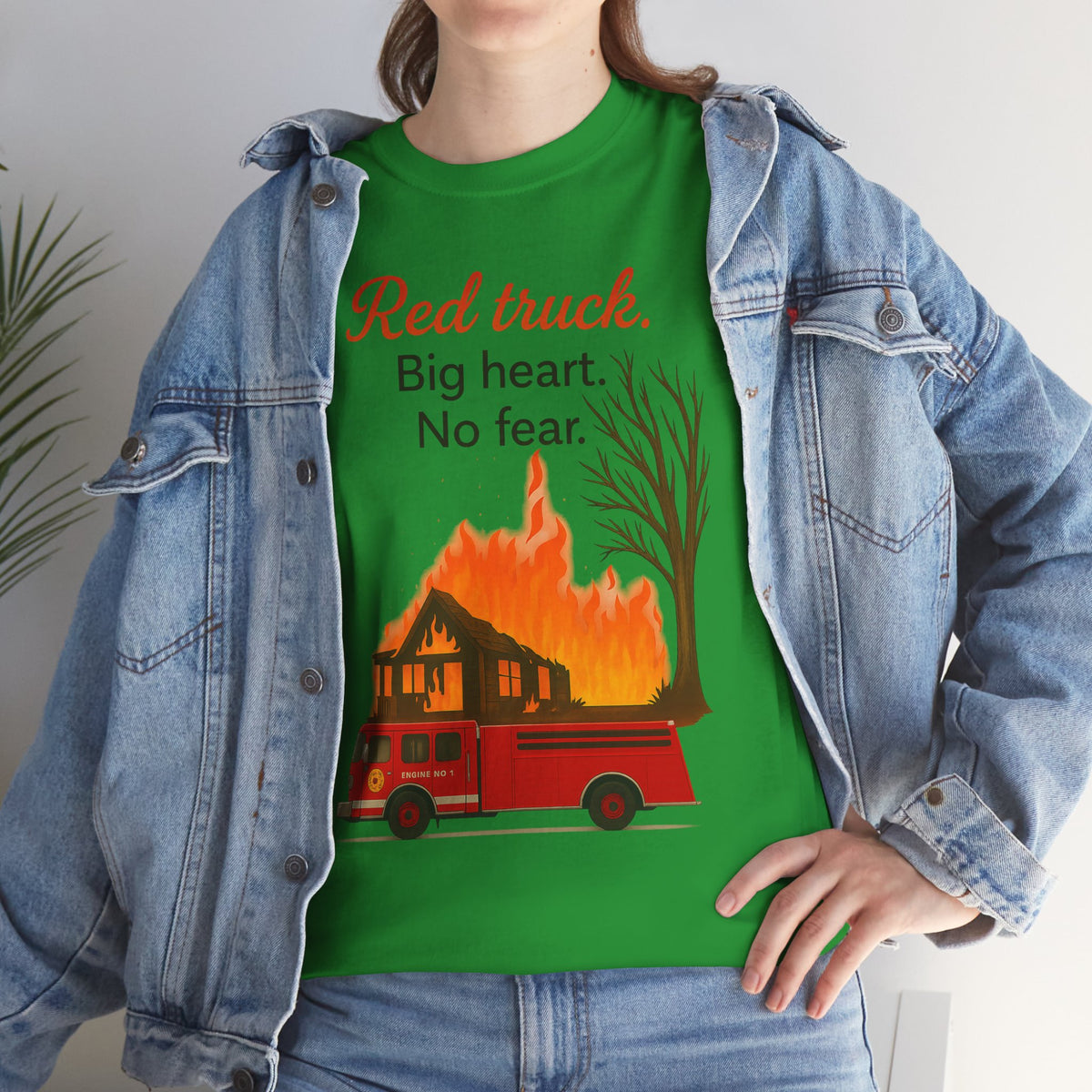 Red Truck. Big Heart. No Fear. – Firefighter Tribute Tee