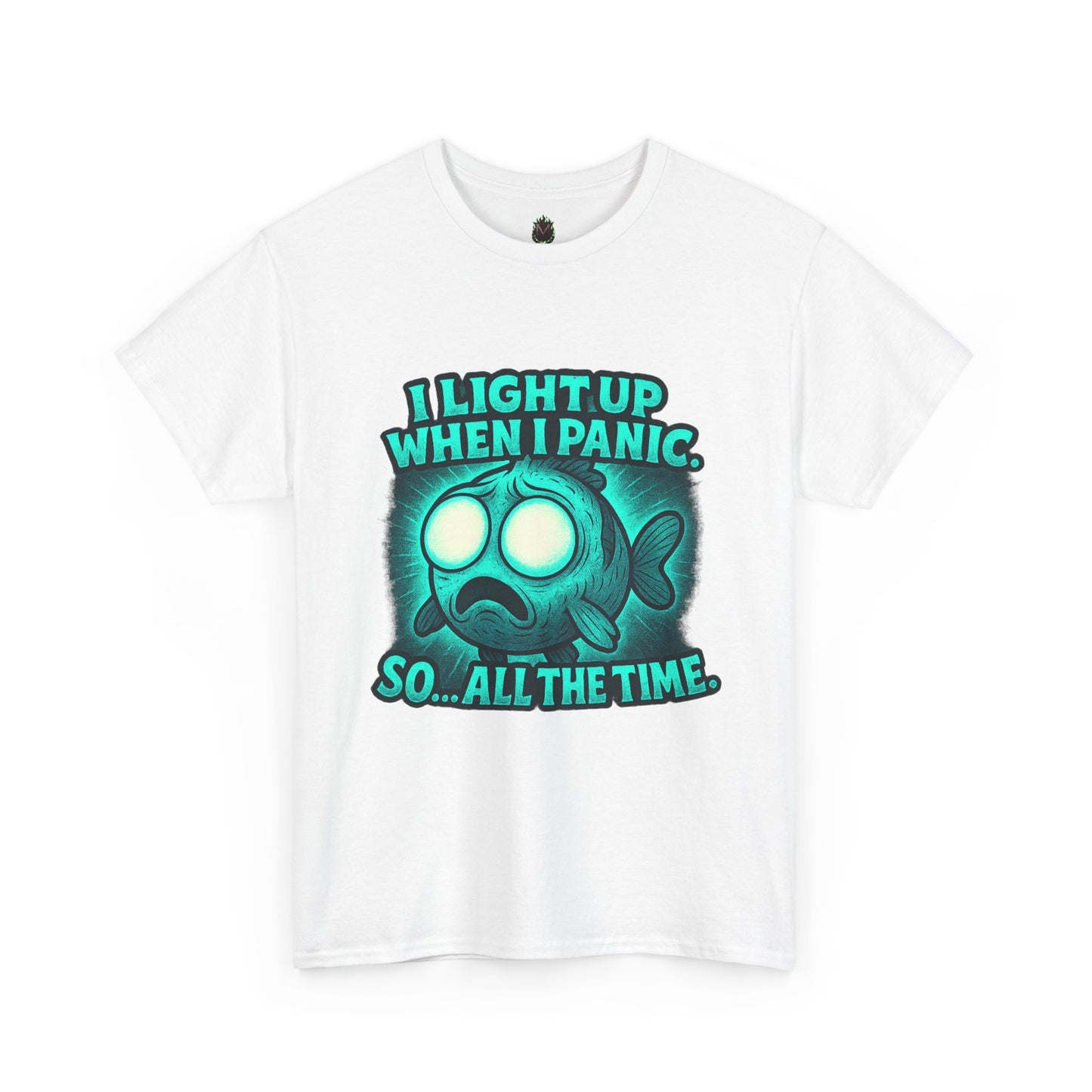 Glowing Panic Fish Tee | I Light Up When I Panic Graphic T-Shirt