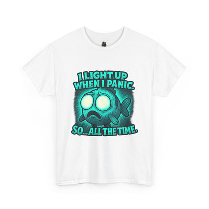 Glowing Panic Fish Tee | I Light Up When I Panic Graphic T-Shirt