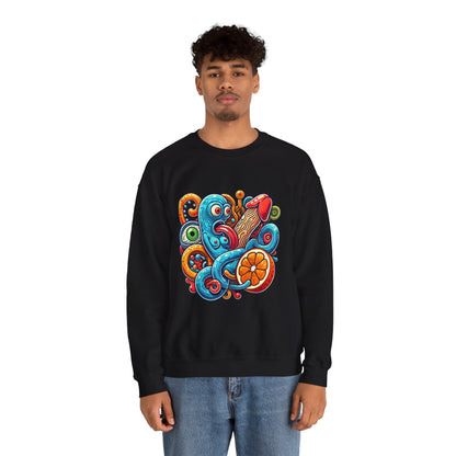 Psychedelic Tentacle Citrus Crewneck Sweatshirt