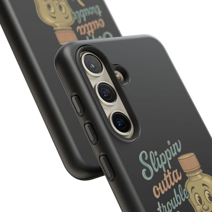 Phone Case — 'Slippin Outta Trouble' Retro Baby Oil Mascot