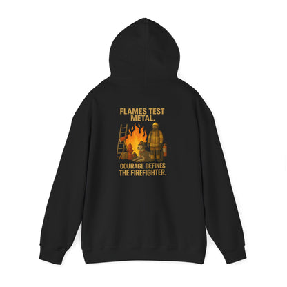 Flames Test Metal Firefighter Hoodie