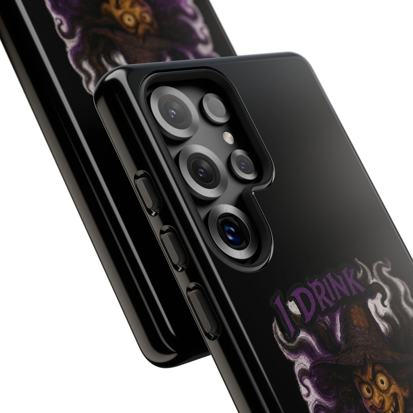Phone Case — Witch Illustration "I Drink, Can't Pronounce" Protective Cover