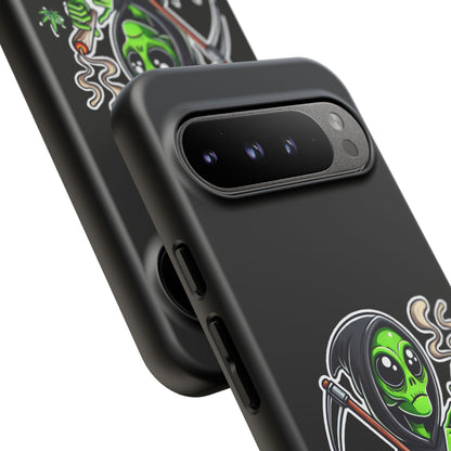 Reaper Alien Phone Case – Cute Grim Reaper Smoking Weed iPhone Case