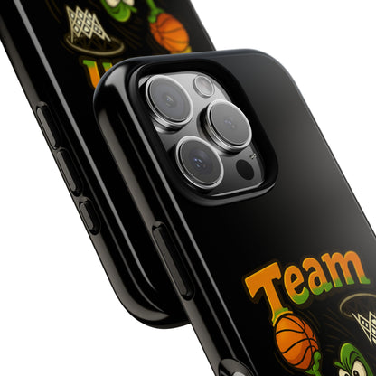 Team Player Basketball Phone Case — Cute Cartoon Pickle Dunk Phone Cover