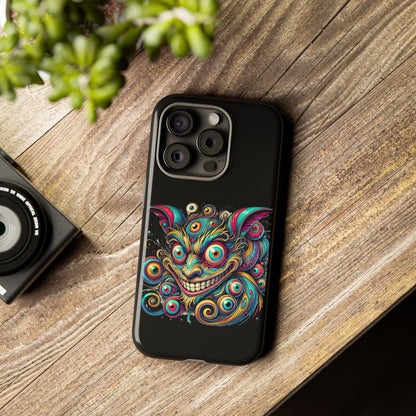 Psychedelic Mischief Phone Case — Colorful Grinning Monster Design