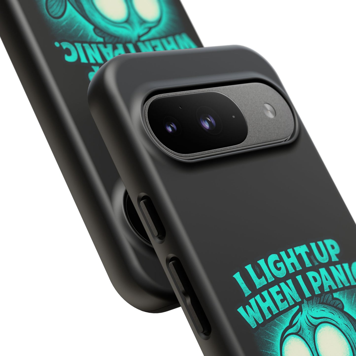Phone Case — "I Light Up When I Panic" Glow Fish Anxiety Phone Case
