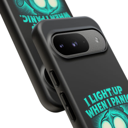 Phone Case — "I Light Up When I Panic" Glow Fish Anxiety Phone Case