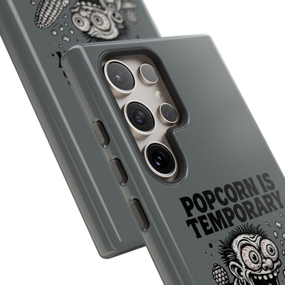Phone Case — "Popcorn Is Temporary, Corn Is Eternal" Retro Zombie Corn Design