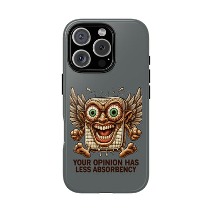 Phone Case — Funny Vintage Winged Toaster Design (“Your Opinion Has Less Absorbency”)