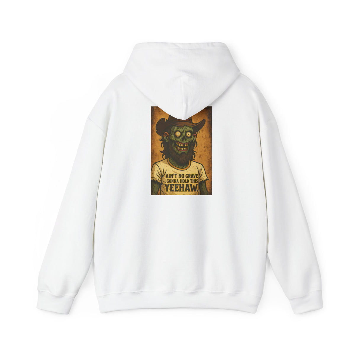 Hoodie — Vintage Zombie Cowboy 'Ain't No Grave' Graphic Pullover