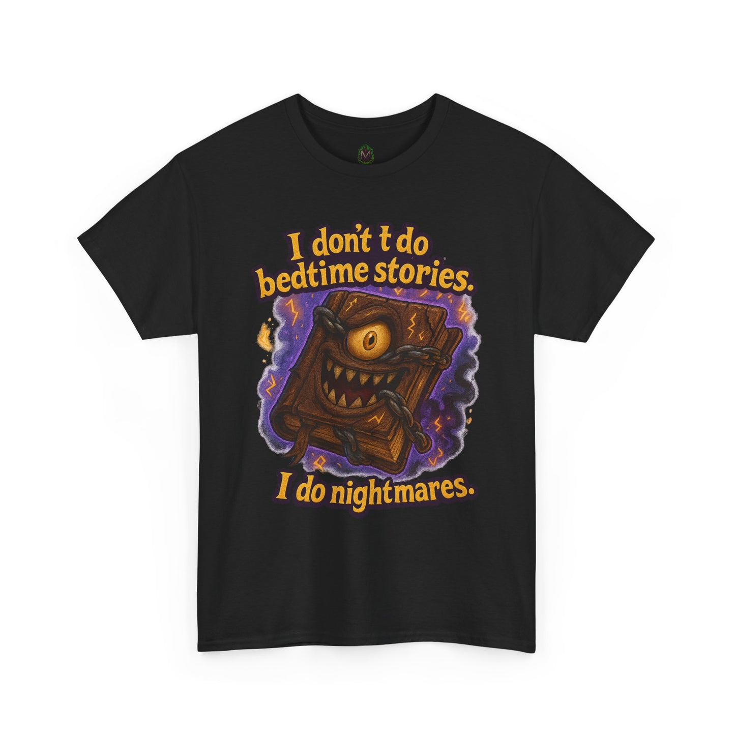 Nightmarish Monster Book tee | I don't do bedtime stories design