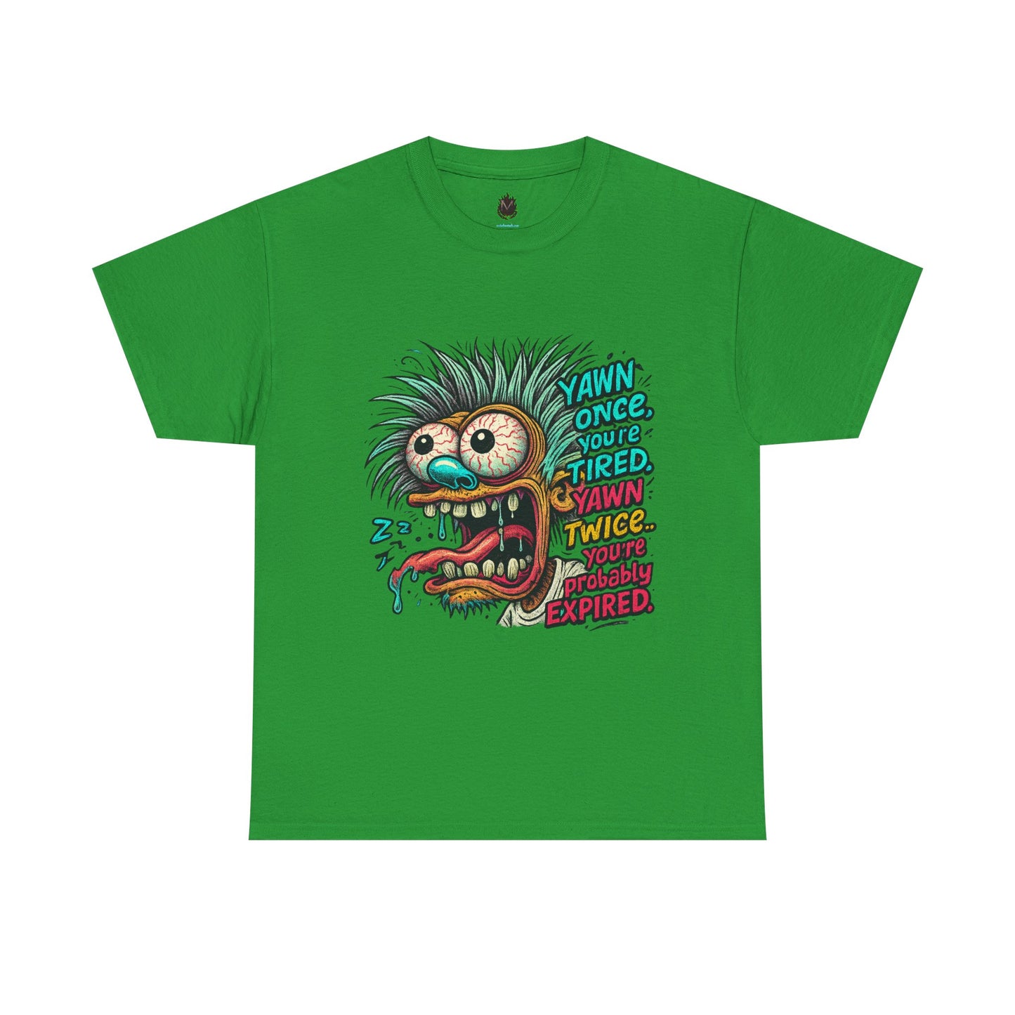 Grotesque Yawning Monster T-Shirt | Cartoon Creepy Illustration