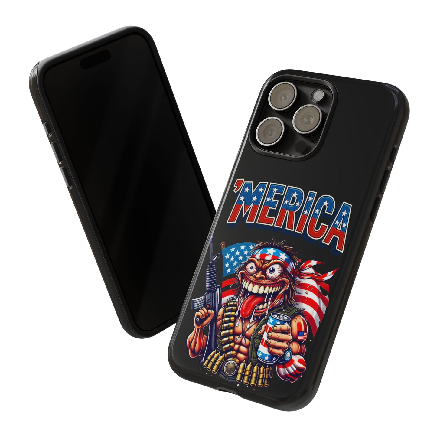'MERICA Patriotic Phone Case — American Flag Madman Design