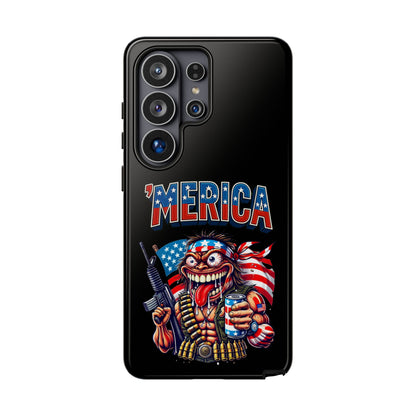 'MERICA Patriotic Phone Case — American Flag Madman Design
