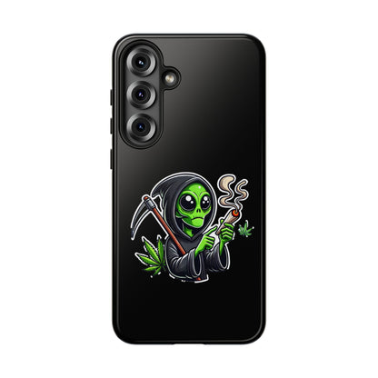 Reaper Alien Phone Case – Cute Grim Reaper Smoking Weed iPhone Case