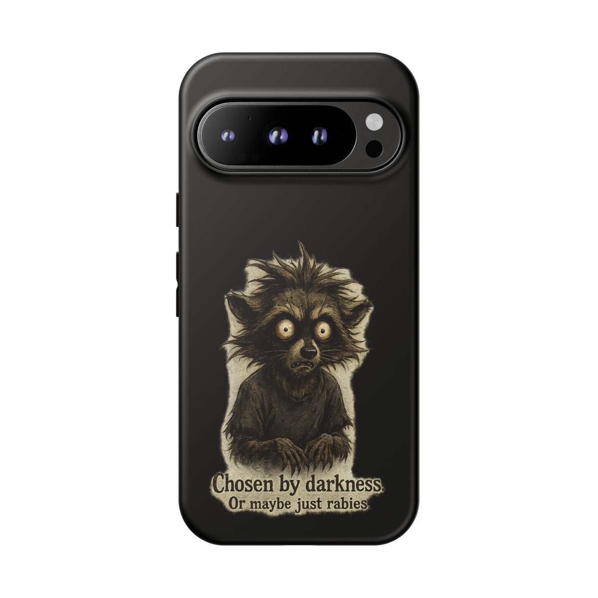 Phone Case — "Chosen by Darkness (Or Maybe Just Rabies)" Cute Creepy Lemur Design