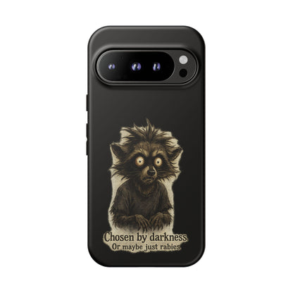 Phone Case — "Chosen by Darkness (Or Maybe Just Rabies)" Cute Creepy Lemur Design