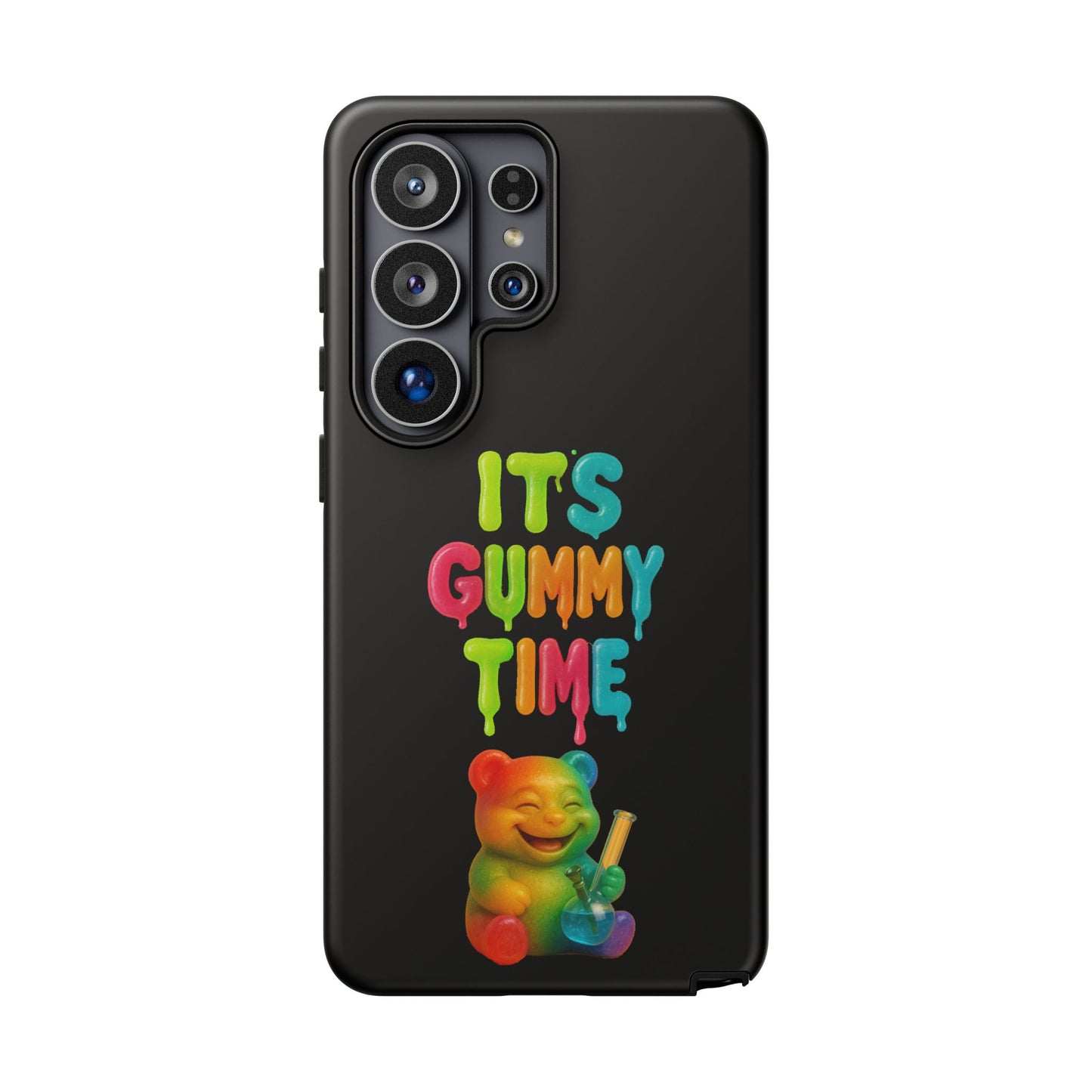 Phone Case — "It's Gummy Time" Rainbow Gummy Bear Protective Cover