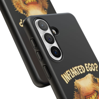 Phone Case — "Inflated Ego? Nah, It's Just Anxiety" Funny Pufferfish Design