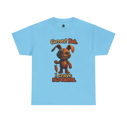 Creepy Bunny Plush I Crave Screams T-Shirt | Halloween Horror Tee