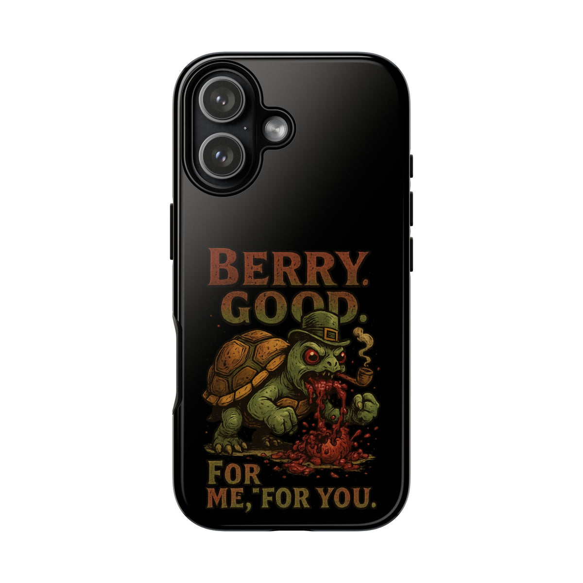 Phone Case — 'Berry Good' Zombie Turtle Graphic Tough Protective Case